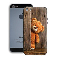 Ốp lưng mẫu đẹp cho điện thoại Iphone 5 / 5S - Viền dẻo - 02002 0136 TEDDY - Gấu Teddy - Hàng Chính Hãng