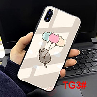 Ốp lưngckính cường lực họa tiết mèo pusheen xinh xắn dành cho iphone 5 / 6 / 7 / 8 / xr / x / xs / xs max / 11 / 11pro / 11pro max / 12 / 12 mini / 12 pro / 12 pro max - A164