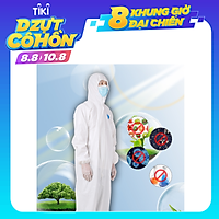 Bộ trang phục áo liền quần bảo hộ phòng dịch, chống tĩnh điện mặc 1 lần cho nhân viên