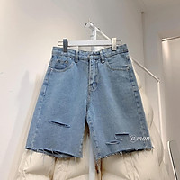 Quần NGỐ RÁCH 3 VỆT- Xanh nhạt - S,M, L siêu hot