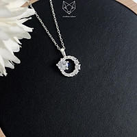 Dây Chuyền Bạc Ta S99 CaoBac Silver Hình Tròn Đính Đá Thiết Kế Đơn Giản Phong