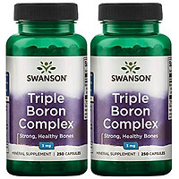 Swanson Triple Boron Complex Bone Support Supplement 3 mg 250 Capsules (2 Pack)