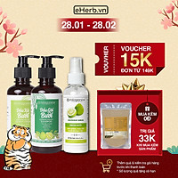 Bộ 3 Sản Phẩm Kích Thích Mọc Tóc & Ngăn Ngừa Rụng Tóc: Dầu Gội, Dầu Xả, Serum Bưởi MILAGANICS (600ml/ Bộ)