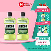 Bộ 2 Nước Súc Miệng Ngừa Sâu Răng Listerine Natural Green Tea 750ml x2 chai