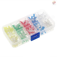 Set 300 Đi Ốt Đèn Led 3mm 5mm 2 Chấu Với 5 Màu Sắc Khác Nhau