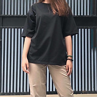 ÁO THUN TRƠN OVERSIZE TAY LỠ FORM RỘNG UNISEX NAM NỮ