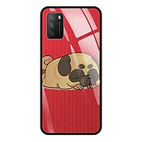 Ốp Lưng Điện Thoại XIAOMI POCO M3 - Mặt Lưng Kính Cường Lực - 0316 CUTEDOG03 - Hàng Chính Hãng