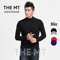 Áo giữ nhiệt cho nam THE MT dáng cổ cao 3cm chất cotton co dãn