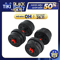 BG - BỘ TẠ MIẾNG NHỰA ĐEN 20KG CAO CẤP ĐA NĂNG ( hàng nhập khẩu)