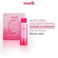 Bộ 2 Hộp 6 chai nước uống Collagen Vitamin C sáng da InnerB Glowshot (50mlx6)