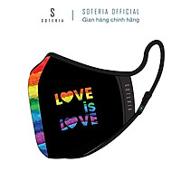 Khẩu trang tiêu chuẩn Quốc Tế Soteria Pride 04 Love Is Love ST288, bộ lọc bụi mịn N95 BFE PFE 99 đến 0.1 micromet - Size S,M,L