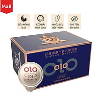 Bao cao su 0.01 OLO xanh, siêu mỏng, mát lạnh, kéo dài thời gian quan hệ - Hộp 10 bcs