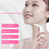 Thiết bị làm đẹp cổ nâng cơ mặt mát xa nhiệt 40 ℃ / 45 ℃ chống rung có 3 màu đèn 3 chế độ ánh sáng