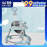 xe chạy tròn tập đi cho bé có tay đẩy+bàn nhạc tích hợp làm bàn ăn+6 nấc chỉnh cao thấp