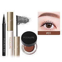 (Hàng Mới Về) Set Mascara Và Bút Kẻ Mắt Focallure Màu Đen Chống Thấm Nước 60g