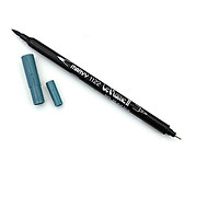 Bút lông hai đầu màu nước Marvy LePlume II 1122 - Brush/ Extra fine tip - Dull Blue (56)