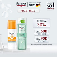 Bộ Kem Chống Nắng Cho Da Nhờn & Mụn Eucerin Sun Gel-Cream Dry Touch Oil Control SPF50+ 50ml và Tẩy Trang Cho Da Mụn Pro Acne 200ml
