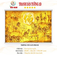 Tranh dán tường phòng thờ chữ Phật Vải lụa kim tuyến