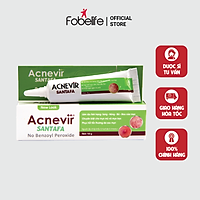 Kem giảm mụn mủ, mụn bọc, mụn đỏ và mụn trứng cá Acnevir Santafa xanh- Tuýp 10gr