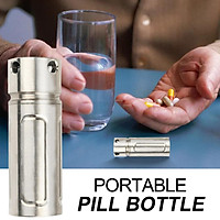 Waterproof Titanium Seal Bottle Pill Bottle Airtight Medicine Bottle for Camping Daily Use