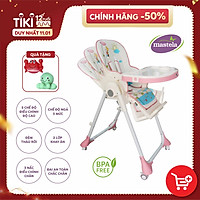 Ghế Ăn Dặm Điều Chỉnh Độ Cao Cao Cấp Mastela 1015 - Chính Hãng (Màu Hồng Hươu cao cổ)