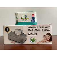 TÚI Ủ ẤM KHĂN GIẤY ƯỚT FATZBABY - WARM 2 - FB7000SL Chính Hãng TẶNG KÈM 1 BỊCH KHĂN ƯỚT