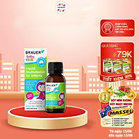 Vitamin tổng hợp Brauer Baby & Kids Liquid Multivitamin For Infant cho trẻ sơ sinh 0-12 tháng tuổi (45ml)