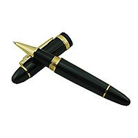 Jinhao Black Rollerball Pen with Golden Metallic Edge for Office Writing