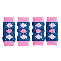 4-Count Dog Leg Winter Socks, Puppy Arthritis Wounds Leg Bandage Black S