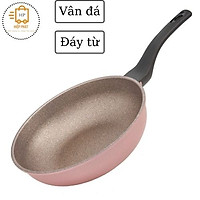 Chảo đúc vân đá chống dính bếp từ sâu lòng dùng trên mọi loại bếp 24/26/30 cm