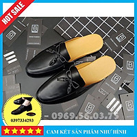 Sục nam cao cấp giá rẻ, Giày lười sục nam chuông đế cao su đúc chất liệu da bò pu phong cách trẻ trung - Mã SN01