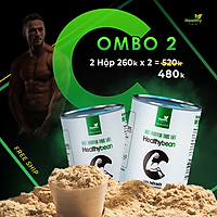 Combo 2 hộp Ngũ cốc HealthyBean, Tăng cân - Tăng cơ - Giảm mỡ Healthy Farm 1kg