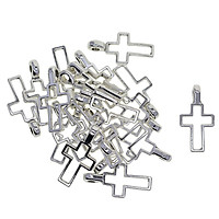 20 Pieces Cross Charm Pendant Chain Bearer Beads Beads for Bracelet DIY Jewelry