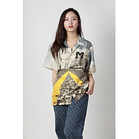 Áo Sơ Mi Unisex Hoạ Tiết Tay Ngắn Cổ Vest Thời Trang Vải Lụa Local Brand Mi Midori