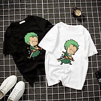 Áo thun unisex Roronoa Zoro nam nữ chibi hoạt hình form đẹp vải mịn mát 2020T2803