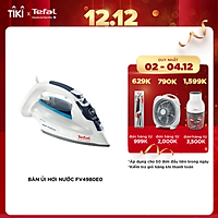 Bàn ủi hơi nước Tefal Smart Protect FV4980E0 -2600W (Trắng phối xanh) - Công nghệ tiên tiến Durilium AirGlide - Thích hợp cho mọi loại vải - Tiết kiệm năng lượng - Hàng chính hãng
