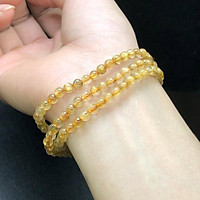 Chuỗi Vòng Tay Tóc Vàng Quấn 3 vòng tay - hợp mệnh Kim và mệnh thổ, Hỗ trợ Tài Lộc, Tình Duyên cực tốt