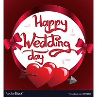BANNERtrang trí đám cưới happy wedding Chi Thủy& Thanh Phong