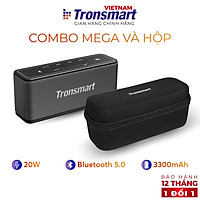 COMBO Loa Tronsmart Mega và hộp đựng chống shock - Công suất 40W - Hỗ trợ TWS và NFC ghép đôi 2 loa - Hàng chính hãng