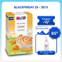 Bột ăn dặm dinh dưỡng Sữa, Ngũ cốc & rau củ - Cà rốt HiPP Organic 250g