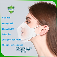 Khẩu trang cao cấp KF94 , kháng khuẩn , chống bụi mịn Pm2.5 , tia UV , thiết kế 4D Hàn Quốc , màu trắng , tiêu chuẩn FFP2 , KF94 , N95 của châu âu , hoa kỳ ; chính hãng KJ95 , khẩu trang cho teen nam nữ và người lớn