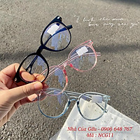 Mắt kính nữ thời trang gọng tròn giả cận 3 màu dễ thương NCG11