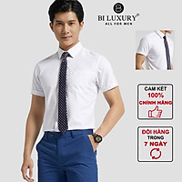 Áo Sơ Mi Nam Ngắn Tay Trắng (4SMCB008TRK ) Hàng Chính Hãng BILUXURY Chất Liệu Cao Cấp Thoáng Mát,Mềm Mịn Thấm Hút Mồ Hôi Tốt