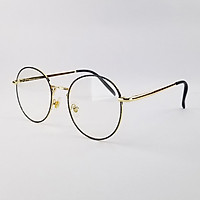 Gọng kính nam nữ mắt tròn kim loại màu bạc, vàng, xanh, đen SA3126. Tròng kính giả cận 0 độ, chống ánh sáng xanh, tia UV