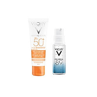 Bộ Kem Chống Nắng Có Màu Ngăn Sạm Da, Giảm Thâm Nám Vichy Ideal Soleil Anti-Darkspot Spf50 50Ml Và Dưỡng Chất Mineral 89 10Ml