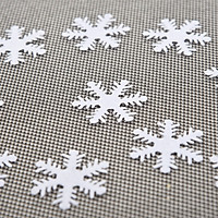 (Toponeto) 100pc Gold Silver Cloth Christmas Snowflake Confetti Christmas Decoration 4cm