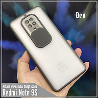 Ốp lưng cho Xiaomi Redmi Note 9S - Note 9 Pro nhám viền màu trượt camera
