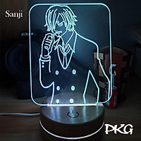 Đèn Ngủ Led 3D SANJI nhân vật Anime phát sáng 16 màu cảm ứng có điều khiển từ xa