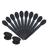 10pcs Silicone Lip Brush Set Lipstick Lip Gloss Applicator Brushes Mini Lip Care Makeup Brushes with 2 Anti-lost Cover