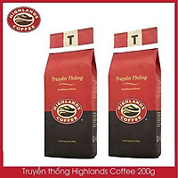 Combo 2 gói Cà phê Rang xay Truyền thống Highland Coffee 200g